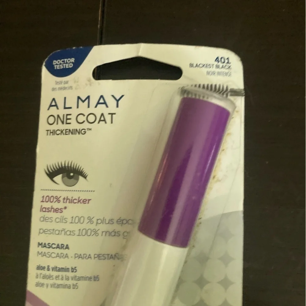 4/$25 Almay One Coat Thickening Mascara - blackest black color. Add on item ***